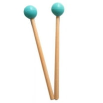 2Pcs Soft Rubber Sticks Wood Handle Mallets for Glockenspiel Xylophone Music Instruments Parts Green