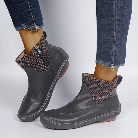 

Homadles Women s Ankle Boots on Sale- Boots Gray Size 8.5