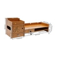 thumbnail image 2 of TFCFL Desktop Monitor Stand Riser Wood Color Computer Monitor Stand with Storage Drawers, 2 of 15