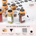 thumbnail image 4 of Bamboo Glass Spice Jars with Labels and Shaker Lids Clear Empty 4oz 24 Pack Bottles Set, Glass Spice Containers with Labels, Seasoning Organizer Jars, 4 of 7