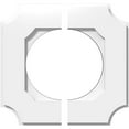 thumbnail image 1 of Ekena Millwork CMP12LE2-07000 12 in. OD x 7 in. ID Square Locke Architectural Grade PVC Contemporary Ceiling Medallion - 2 Piece, 1 of 1