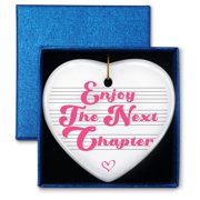 Retirement Gift for Women, AIF4Enjoy The Next Chapter, Keepsake Sign Heart Plaque Retirement Gifts for Coworkers Colleague Leader, Coworker Leaving Farewell Goodbye Gift for Women Friends
