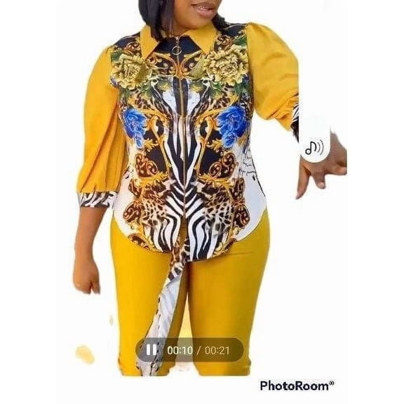 Jazron  Women's Yellow Outfit Set, S