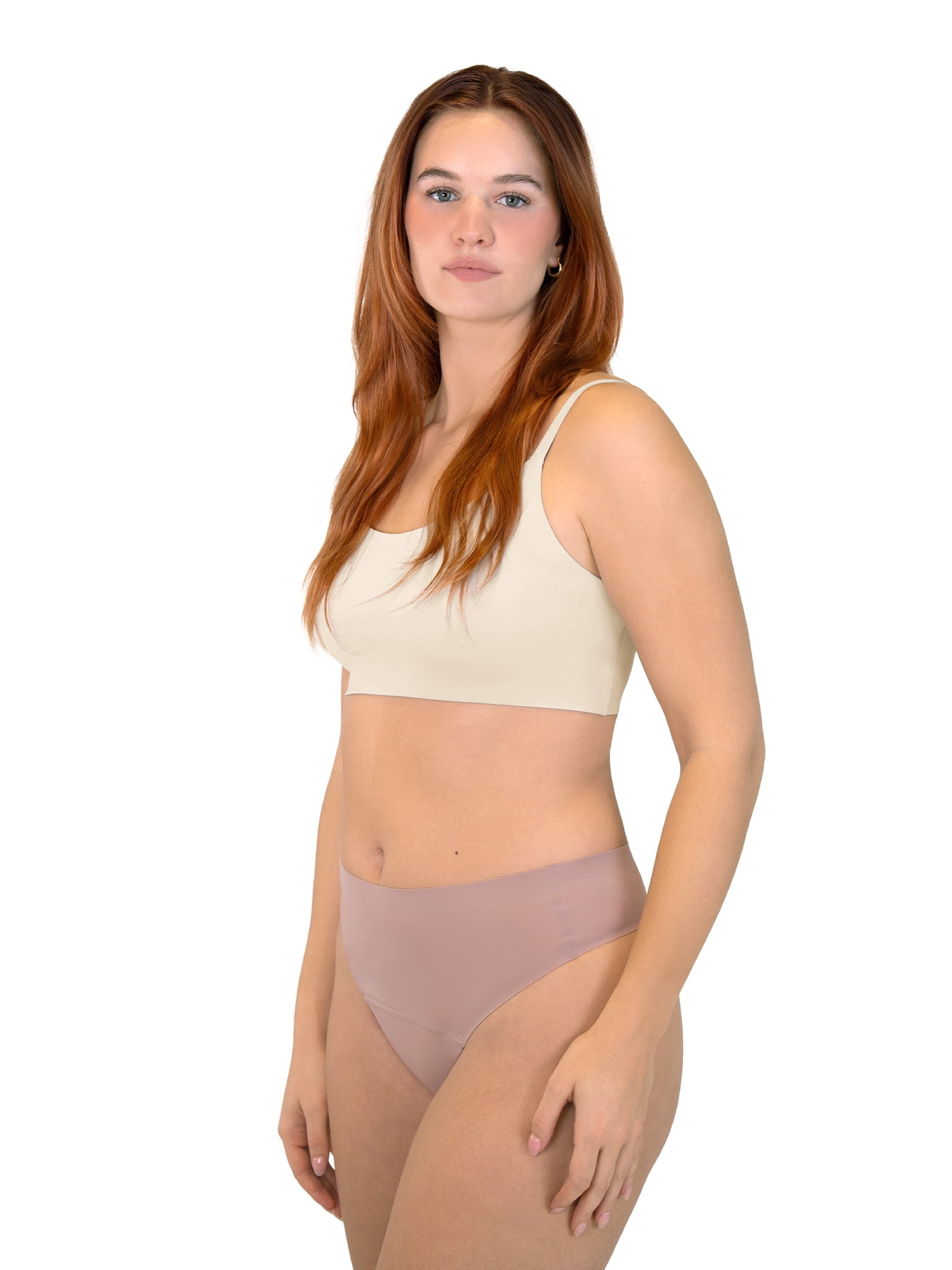 No Boundaries High-Rise Thong Light Absorbency Period Underwear, 2-Pack, Women’s Sizes XS-XXL