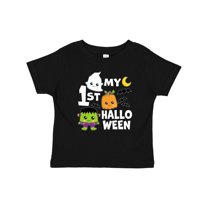 Inktastic My 1st Halloween with Ghost Monster and Pumpkin Boys or Girls Baby T-Shirt