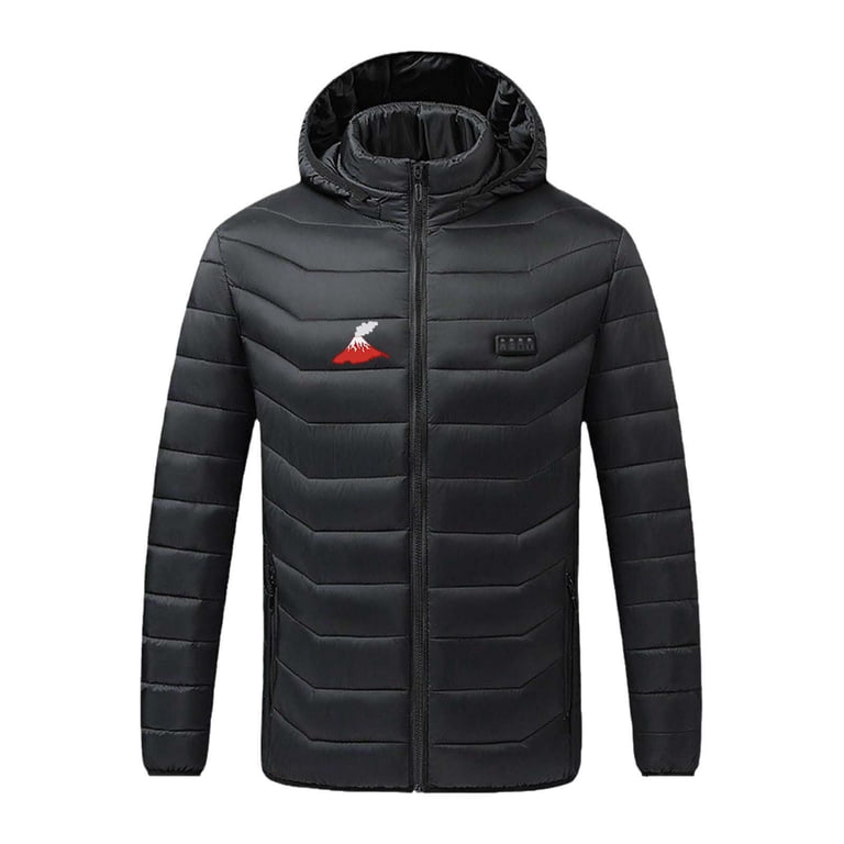 Levmjia Men's 21-Zone Heated Jacket USB Charging Winter Coat