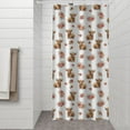 thumbnail image 2 of White Highland Cow Flower Pattern Shower Curtain 36"x72" ,Bathroom Decorative Shower Curtains Set with 12 Hooks,Modern Waterproof Washable Shower Curtain, 2 of 6