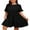 Black, variant on Cuteduck Womens Plus Size Dresses Short Sleeve Ruffle Hem Tiered Textures Babydoll Dress 0X-4X