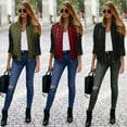 thumbnail image 2 of Autumn Winter Women Bomber Jacket Ladies Assorted color Ziper Jackets Casual Chic Quilted Coat Tops Plus Size, 2 of 5