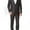 Charcoal, variant on Adam Baker Men's 9-3401 Slim Fit One Button Satin Shawl Collar Tuxedo Suit - Black - 46 Regular