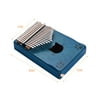 Walter.t WK-171BL Portable 17-key Kalimba Finger Piano Mbira Maple Wood with Carry Bag Tuning Hammer Cleaning Cloth Stickers Musical Gift