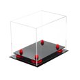 thumbnail image 4 of Mini Football Helmet Display Case (not full size) - Better Display Cases - Clear Acrylic Plexiglass with Red Risers (A003-RR), 4 of 5