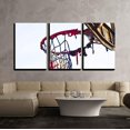 thumbnail image 2 of wall26 Canvas Print Wall Art Set Torn Old American Basketball Hoop Sports Athletes Photography Realism Chic Scenic Colorful Multicolor Ultra for Living Room, Bedroom, Office - 24"x36"x3, 2 of 4