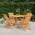 thumbnail image 1 of vidaXL 5 Piece Garden Dining Set Solid Wood Teak, 1 of 5