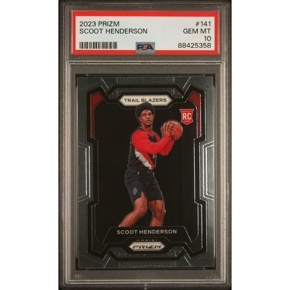 Graded 2023 Panini Prizm Scoot Henderson #141 Rookie RC Basketball Card PSA 10 Gem Mint
