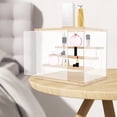 thumbnail image 3 of YIYIBYUS Solid Wood 4-Tier Clear Display Case PS Display Storage Box Lightweight Countertop Display Box for Places Where Figurines and Collectibles Are Displayed 11.81*9.45*10.24in, 3 of 19