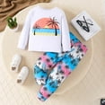 thumbnail image 2 of Gubotare Toddler Boys Pajamas Unisex Kids Pajamas Set Button-Down Long Sleeve Sleepwear Lounge Set Size 1T 2T (White,1-2 Years), 2 of 9