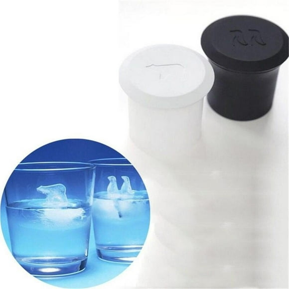 stanreset DIY Polar Ice Cube Molds Polar Bears and Penguin Ice Molds Silicone Animals Novelty Ice Molds Ice Cube Trays