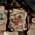 thumbnail image 5 of Retro Trace Book Page Material Paper Old Book Page Text Old Newspaper Decorative Material Paper Butterfly, 5 of 5