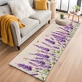 thumbnail image 2 of Lavender Runner Rug 2x6 FT, Non Slip Hallway Carpet, Purple Spring Floral Botanical Butterfly Rustic Washable Soft Floor Carpet Throw Runner Carpet Long Rug for Entryway Kitchen Bedside Sliding Door, 2 of 9