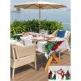 thumbnail image 4 of Outdoor Tablecloth with Umbrella Hole and Zipper, Grey Snowman Christmas Rectangle Table Cloth 52x70 Inch Waterproof Tablecloth, Xmas Tree Snowflake Elk Winter Picnic Table Cover for Patio Camping, 4 of 7
