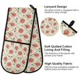 thumbnail image 4 of Dailycode Double Sided Oven Mitt with Loop Heat Resistant Kitchen Long Potholders 7" x 35" Rose and Line, 4 of 6