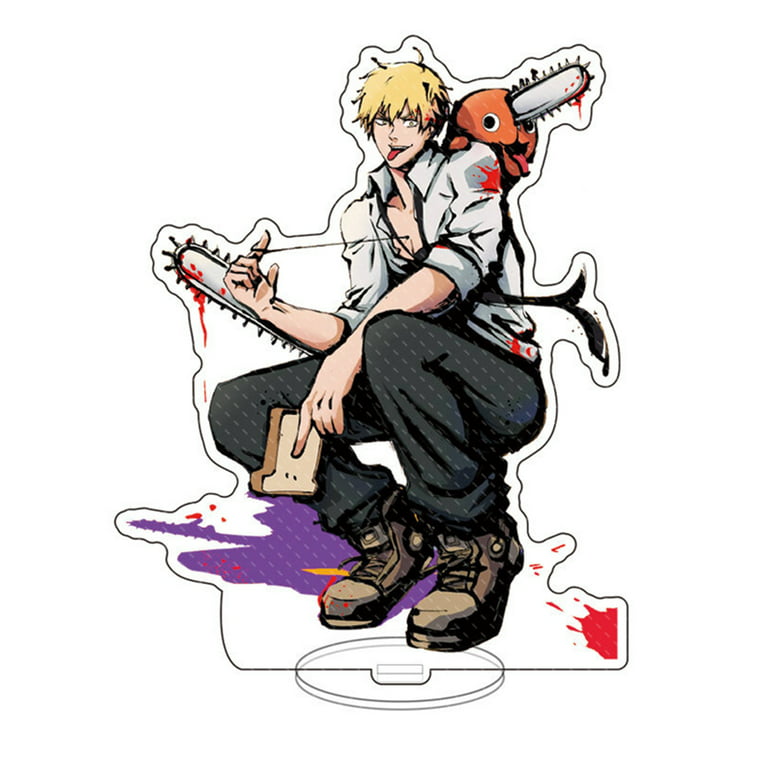 DraggmePartty Chainsaw Man Anime Character Power Denji Action Figure  Acrylic Stand Model Toy Table Decoration 
