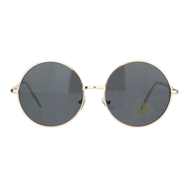 SA106 - Hippie Round Circle Clear Lens Metal Rim Pimpy Sunglasses Gold ...