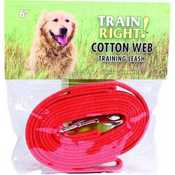 Coastal Pet Products 827903 Train Right Cotton  Training Leash Red