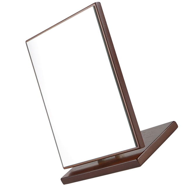 DEEPCRAFF 1Pcs Makeup Mirror for Desk Glass Light Brown Multifunctional for Bathroom