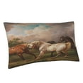 thumbnail image 2 of Bingfone Three Horses Oil Painting Printed Pillowcase 20x36 inches - Standard Pillow Cases with Envelope Closure,Gifts for Women Men, 2 of 9