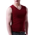 thumbnail image 5 of Breezora Mens 5 Packs Tank Tops Sleeveless V Neck Casual Undershirts Soft Breathable Fabric Value Pack for Gym and Daily Wear Comfort Fit XXXXL Size Red, 5 of 9