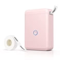 thumbnail image 1 of JADENS - Impresora de etiquetas portátil con Bluetooth y cinta adhesiva, color rosa claro, 1 of 5
