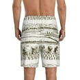 thumbnail image 2 of Balery Rice Harvest Men's Cotton Knit Pajama Shorts Waistband & Pockets,Short Pajama Pants-3X-Large, 2 of 8