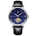 thumbnail image 1 of Reloj de Mecánico Automático para Hombre Clásico Correa de Reloj de Cuero negro Sunnimix relojes mecánicos para hombres, 1 of 6