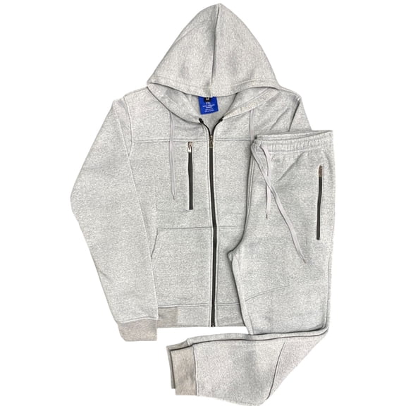 Royal Threads Fleece Jogger Full Zip Hoodie & Trimmed Jogger Pants (Men's), 2-Piece Set, Sizes S-XXL