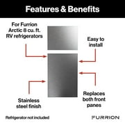 Furrion CFCR08DCGTAA01 Replacement Stainless Steel Refrigerator Door Panel Set 8 Cu Ft