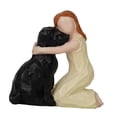 thumbnail image 2 of Baoblaze Christmas Statue Artwork Resin Figurine for Desktop Housewarming Living Room Girl and Dog, 2 of 8