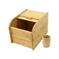 thumbnail image 5 of Kitchen Bamboo Rice Storage Wood Rice Container Box W/ Lid + 1* Measuring Cup, 5 of 20