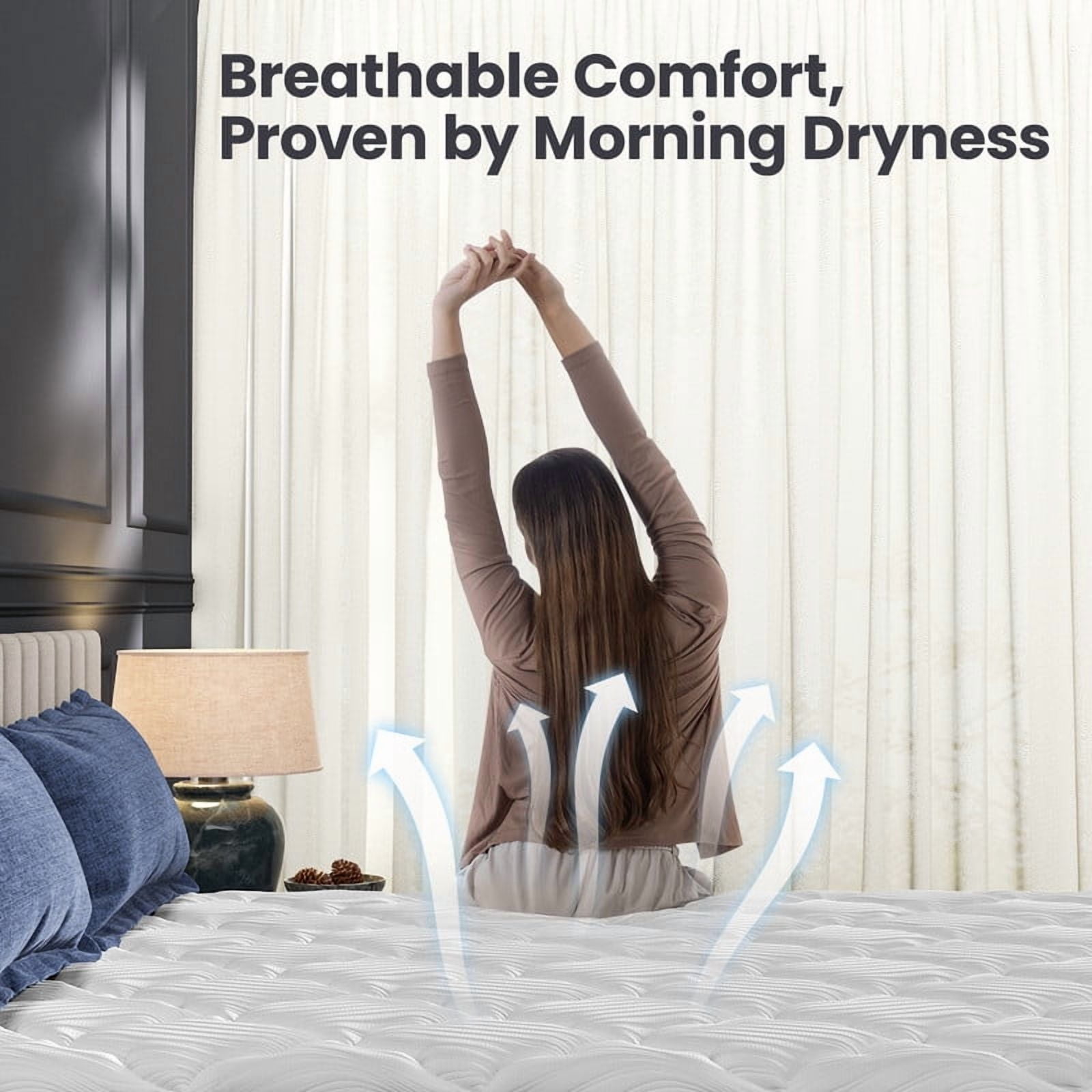 Bedstory Firm Full Hybrid Mattress 12", Euro Top, Extra Back & Hip Support, CertiPUR-US Certified, 365-Night Trial