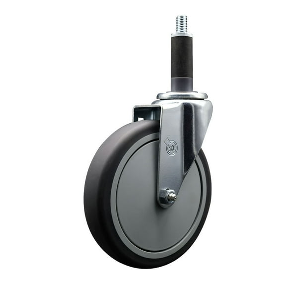 6 Inch Thermoplastic Rubber Wheel Swivel 1 Inch Expanding Stem Caster SCC