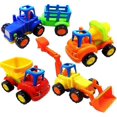 thumbnail image 1 of Cartoon Toy Series Friction Powered Cars Toy Cars for 5 Year Push and Go Car Tractor Construction Vehicles Toy 4 Set Tractor, Bulldozer, Cement Mixer, 1 of 4