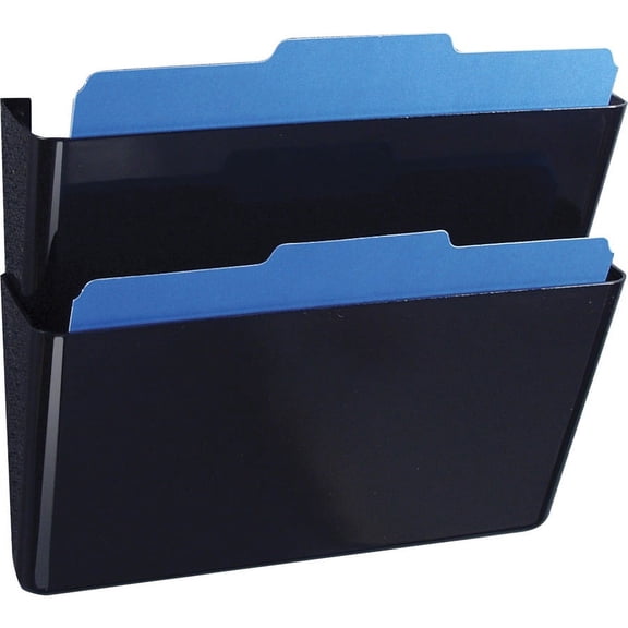 Officemate Wall Mountable Space-Saving Files - 7" Height x 13" Width x 4.1" Depth - Plastic - 2 / Box | Bundle of 5 Boxes