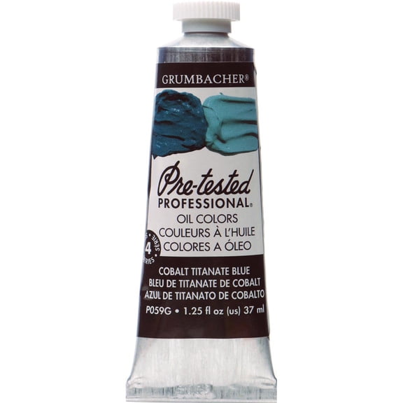 Grumbacher Pre-Tested Oil Paint Cobalt Titanate Blue