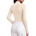thumbnail image 4 of BTFBM Mock Tops for Women Fitted Long Sleeve Shirts Fall Fashion Clothing Thermal Layering Undershirts Going Out Outfits, 4 of 9