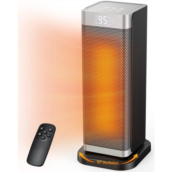 Calentador eléctrico KQPZ de 1500 W con termostato y oscilación