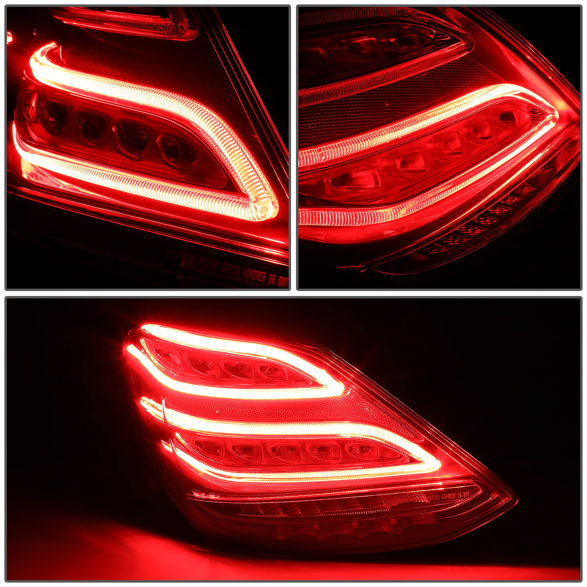 Mercedes C Class W205 Rear Light Set Full LED 15-18 Saloon Lamps Pair Left Right