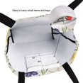 thumbnail image 6 of FORMRS Womens Canvas Tote Bag with Zipper Inner Pocket Shoulder Handbag, Blue Floral Rabbit, 6 of 7