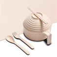 thumbnail image 1 of Clearance Items,npkgvia Dinnerware,Kitchen Essentials,2PC Microwave Ramen Bowl With Lid Microwave Ramen Bowl Set Microwave Ramen Bowl Ramen Bowl With Handle That Apartment Dishwasher,Cutlery,Beige, 1 of 6