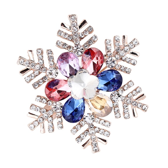 ELAYARD Christmas Brooch Pin with Sparkling Rhinestones, Assorted Colors for Holiday Fashion and Formal Wear
